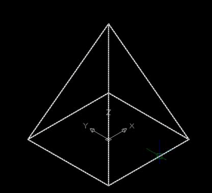 CAD怎么绘制四棱锥体 CAD怎么绘制四棱锥体