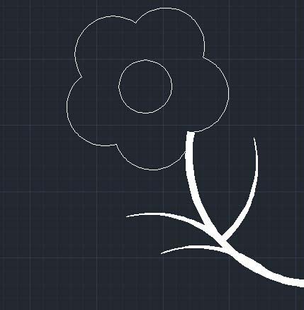 怎么用CAD绘制一朵花