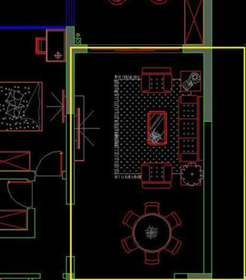 CAD客餐厅吊顶画法 CAD客餐厅吊顶画法