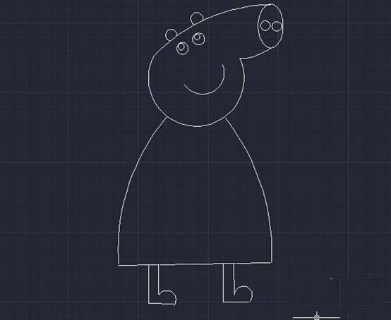 用CAD怎么画简笔画效果的小猪佩奇 用CAD怎么画简笔画效果的小猪佩奇