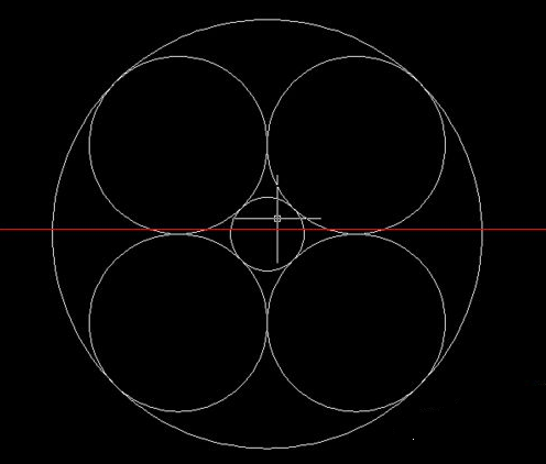 CAD中怎么画一个大圆与多个小圆相切 CAD中怎么画一个大圆与多个小圆相切