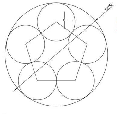 CAD如何标注五边形相切圆的半径 CAD如何标注五边形相切圆的半径