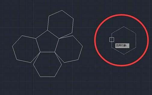CAD怎么对齐多个六边形 CAD怎么对齐多个六边形
