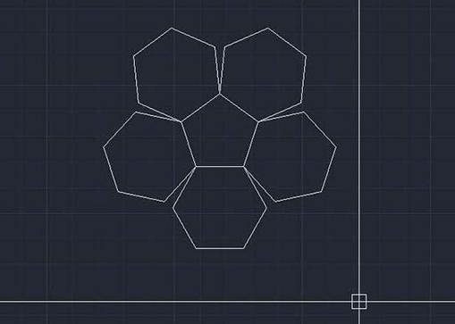 CAD怎么对齐多个六边形 CAD怎么对齐多个六边形