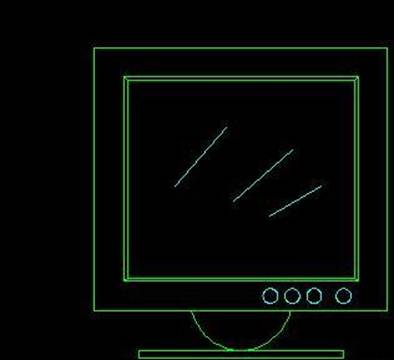 CAD怎么画一个电脑显示器平面图 CAD怎么画一个电脑显示器平面图