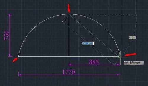 CAD已知弧长和直角边长怎么画弧 CAD已知弧长和直角边长怎么画弧
