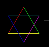 CAD怎么画彩色的六芒星图案 CAD怎么画彩色的六芒星图案