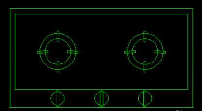怎么用CAD画燃气灶 怎么用CAD画燃气灶