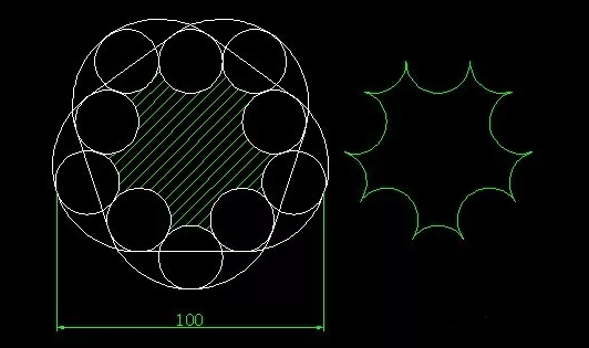 CAD几何作图练习之求复杂图形面积 CAD几何作图练习之求复杂图形面积