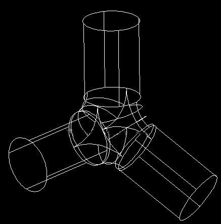 如何用CAD绘制一个三通管? 如何用CAD绘制一个三通管?