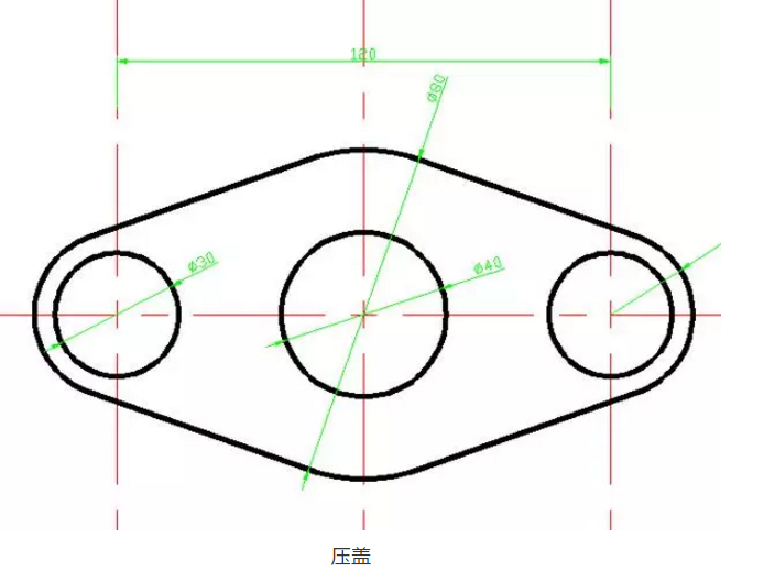 怎么用CAD画压盖? 怎么用CAD画压盖?