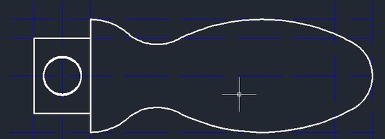 CAD绘制手柄步骤 CAD绘制手柄步骤