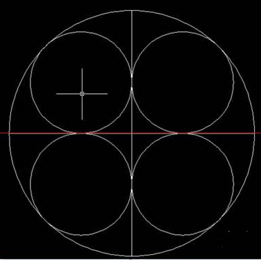 在CAD中一个圆如何与多个圆相切? 在CAD中一个圆如何与多个圆相切?