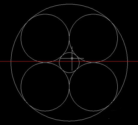 在CAD中一个圆如何与多个圆相切? 在CAD中一个圆如何与多个圆相切?