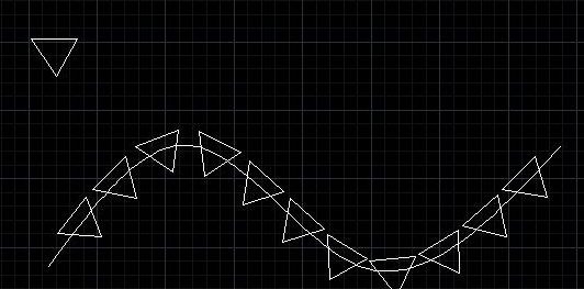 CAD怎样使图形沿曲线排列呢? CAD怎样使图形沿曲线排列呢?
