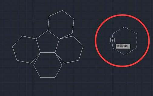 CAD多个六边形对齐的方法 CAD多个六边形对齐的方法