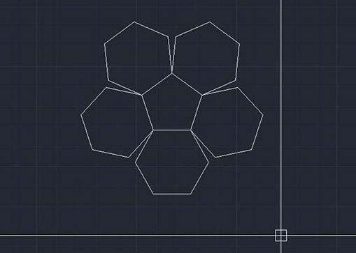 CAD多个六边形对齐的方法 CAD多个六边形对齐的方法