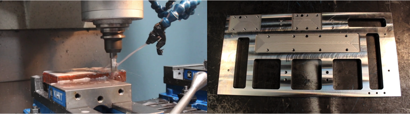 零件加工(左)和最终成品(右) 零件加工(左)和最终成品(右)