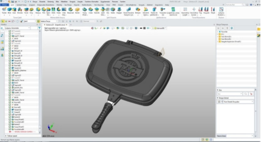 TAÇ MUTFAK使用xelega3D设计的双面煎锅